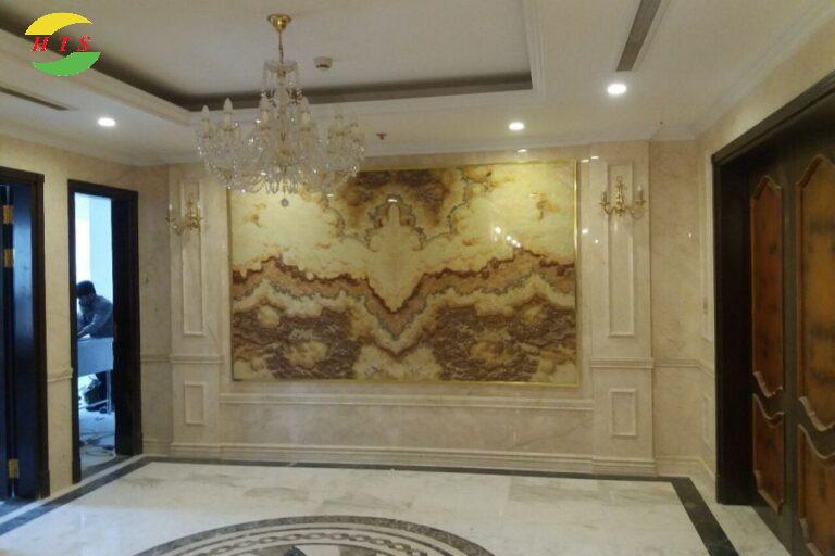 tranh đá marble hành lang  khách sạn